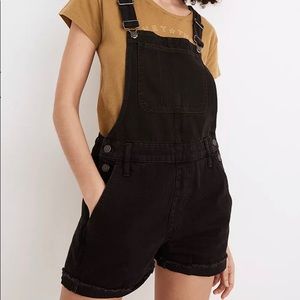 Adirondack Short Overalls in Washed Black